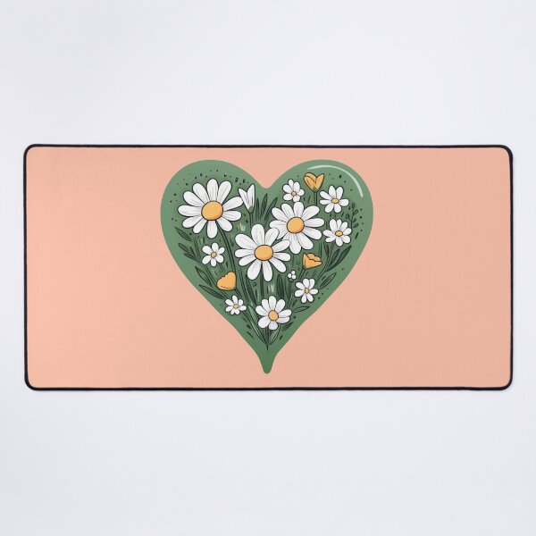 Item preview, Coração verde com flores designed and sold by Polistchuk.