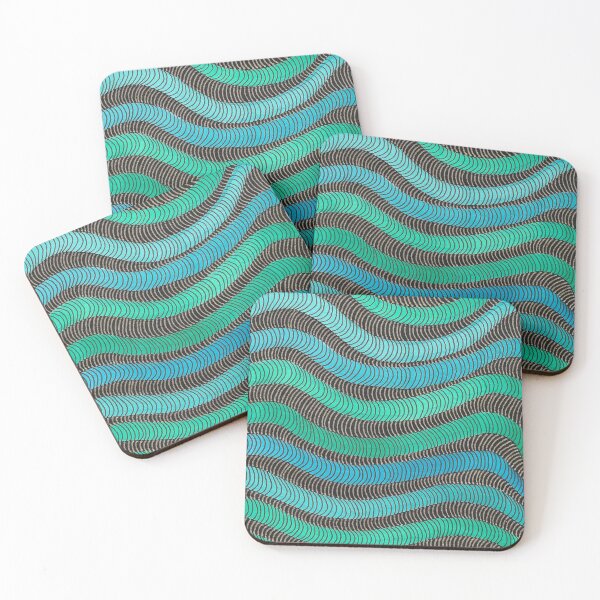 Item preview, Abstract blue green lines designed and sold by InspiringLines.