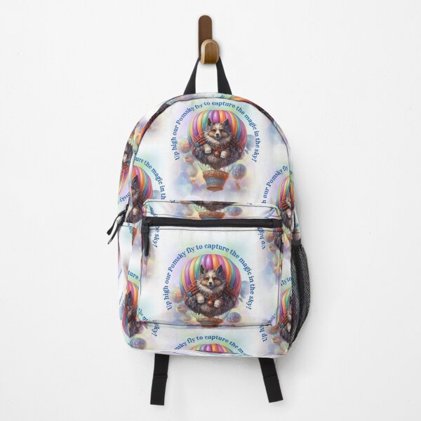 Item preview, Vintage, Retro Pomsky Hot Air Balloon for all Dog Lovers part of our Adventure Collection designed and sold by PomskysRus.