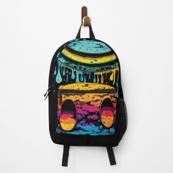 Item preview, Melting Smiley Face Melted Glitch colourful designed and sold by Easy-Logo.
