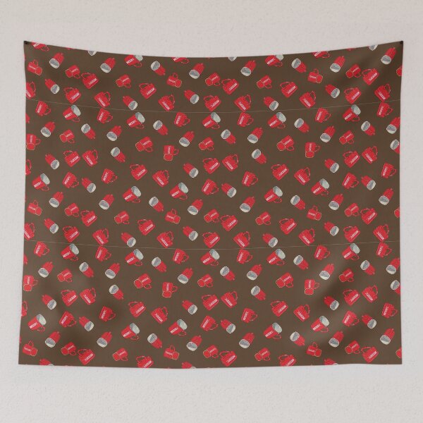 Item preview, Coffee mug pattern on a dark background designed and sold by pfc-art.