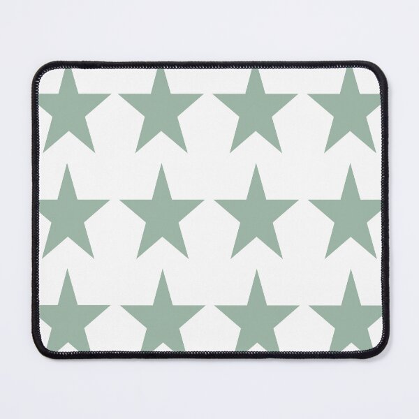 Item preview, Large MUTED GREEN and WHITE STARS designed and sold by RachelMacht.