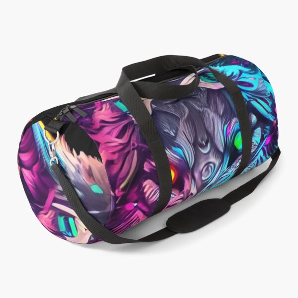 Item preview, colorful wolf with flowers designed and sold by czarnyfeniks.