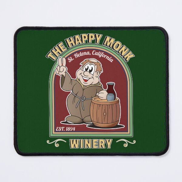 Item preview, The Happy Monk Winery designed and sold by Nomadic Spirit Studios.