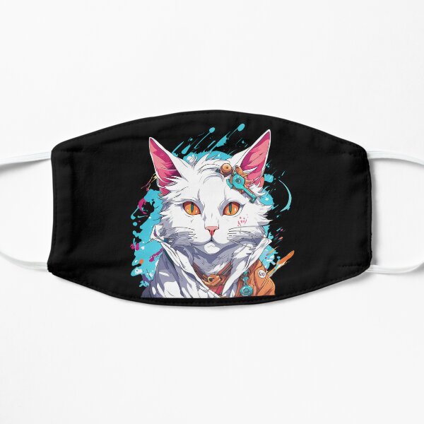 Feline Therian Mask White Shorthair Cat 