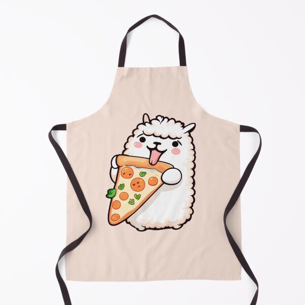 Item preview, Llama Chubby Enjoying Pizza, Adorable Animal Funny Sticker designed and sold by llamahuaska.