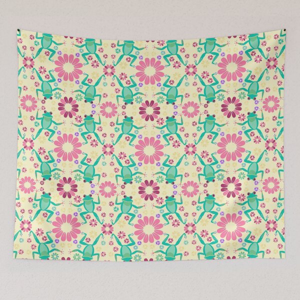 Item preview, FLORAL FROG DANCE #3 designed and sold by Jean Gregory Evans.