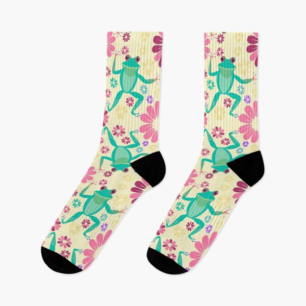Item preview, FLORAL FROG DANCE #3 designed and sold by Jean Gregory Evans.