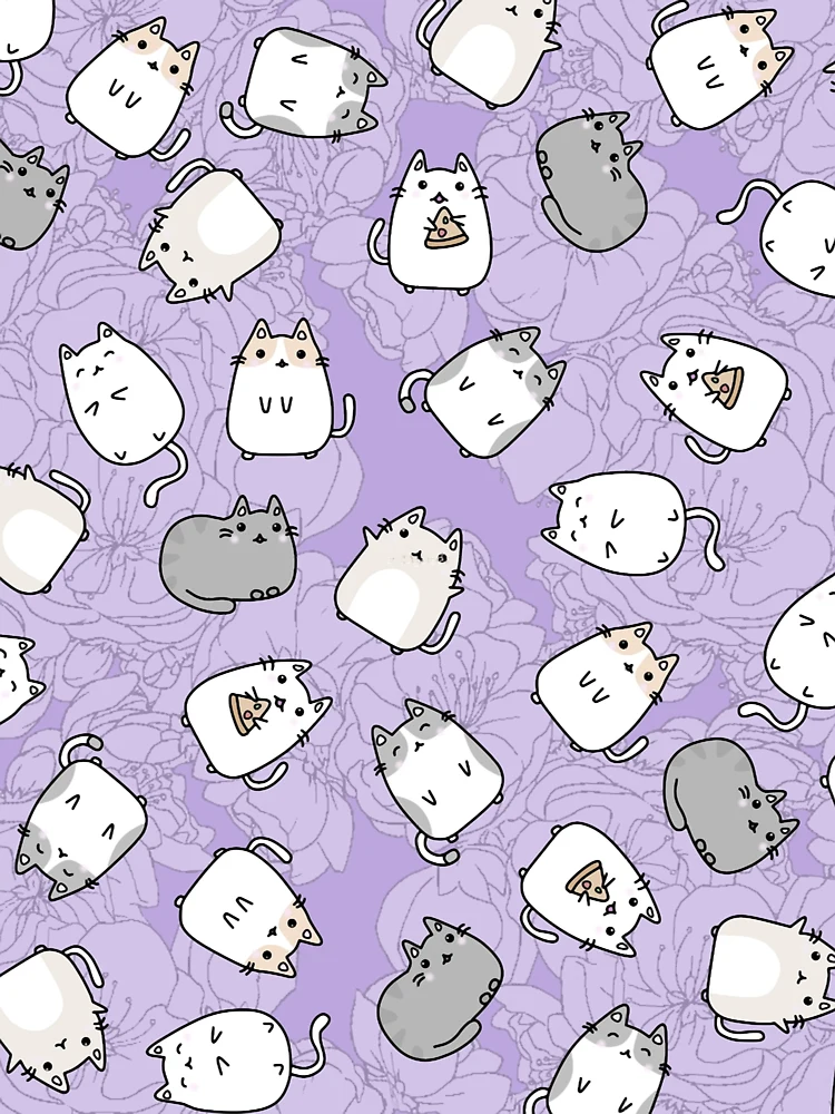 Cute Kawaii Cats Cat Pattern Graphic (4) Sticker for Sale by CorbinynElias