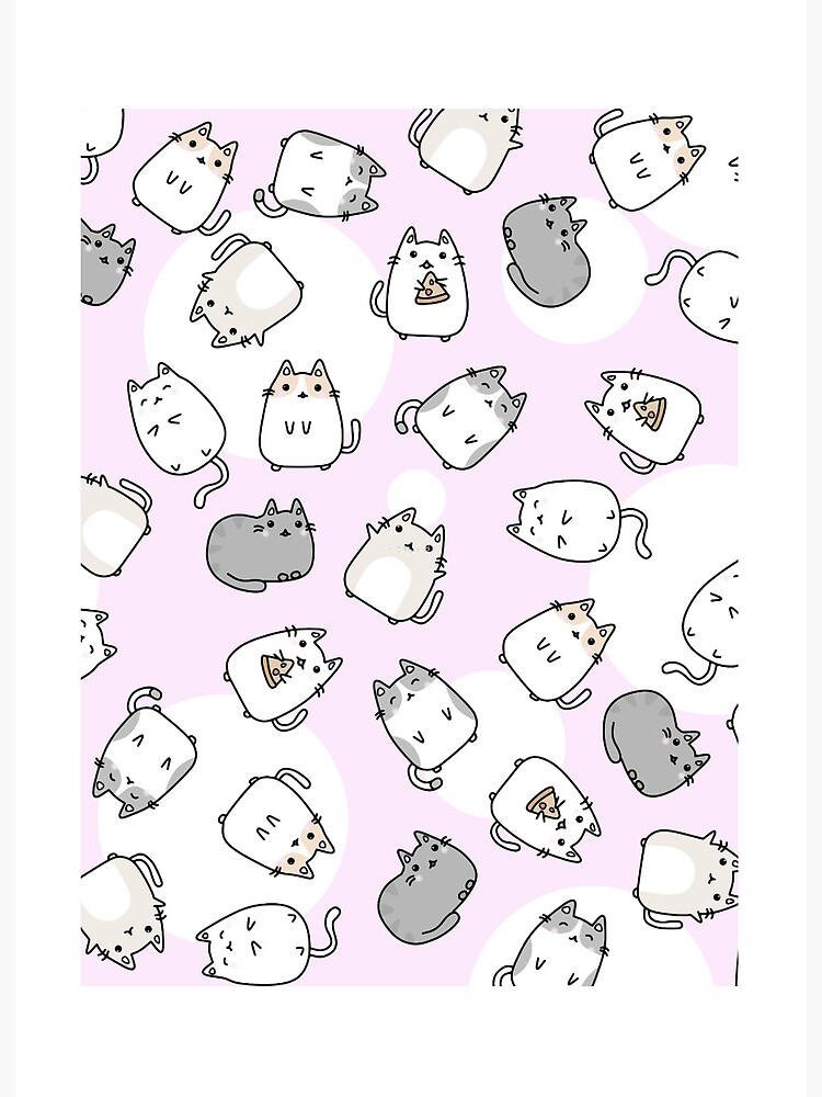 Cute Kawaii Cats Cat Pattern Graphic (4) Sticker for Sale by CorbinynElias