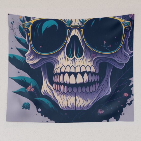 Item preview, Skull Flowers - Mystical Floral Art designed and sold by joanwatson45.