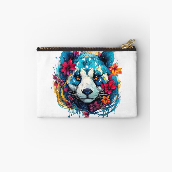 Item preview, Panda Bear Art - Blue Panda With Flowers For Panda Lovers designed and sold by AlanPhotoArt.
