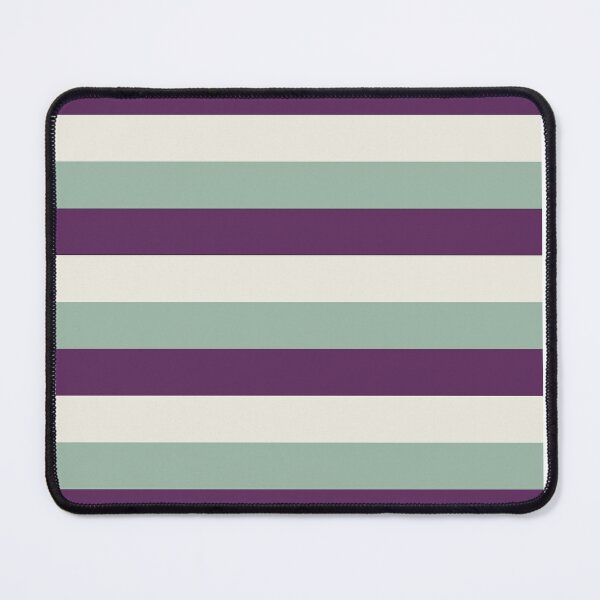 Item preview, 3 Large AUBERGINE (PURPLE), MUTED GREEN and CREAM Horizontal STRIPES designed and sold by RachelMacht.