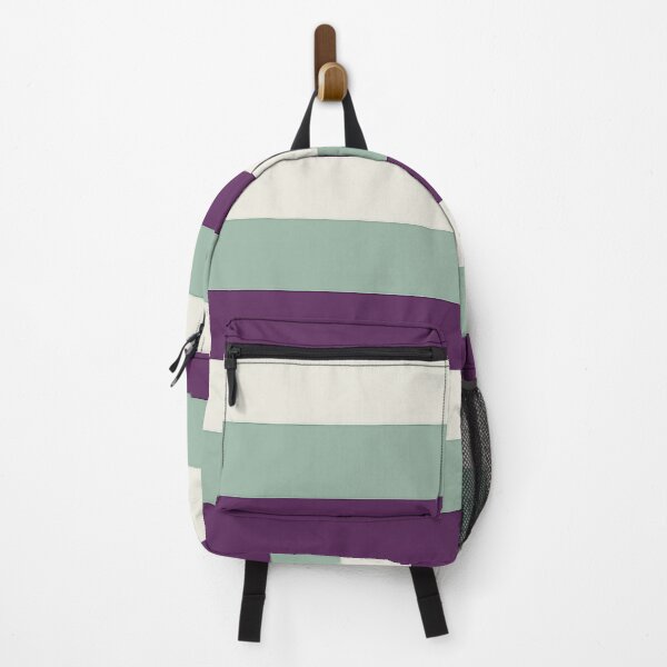 Item preview, 3 Large AUBERGINE (PURPLE), MUTED GREEN and CREAM Horizontal STRIPES designed and sold by RachelMacht.
