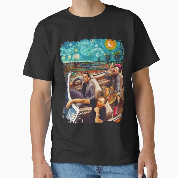 Vincent-Van-Gogh-Frida-Salvador-Dali-Banksy-car Classic T-Shirt
