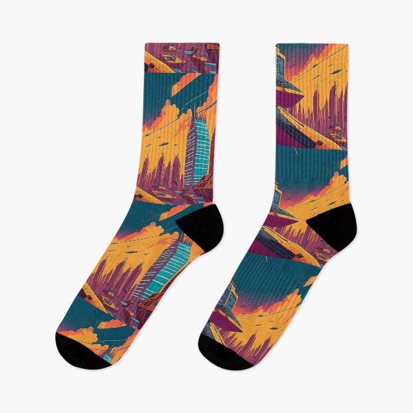 Item preview, Futuristic Punk Utopia: Retro Cyber City Art Print designed and sold by MindWave THC.