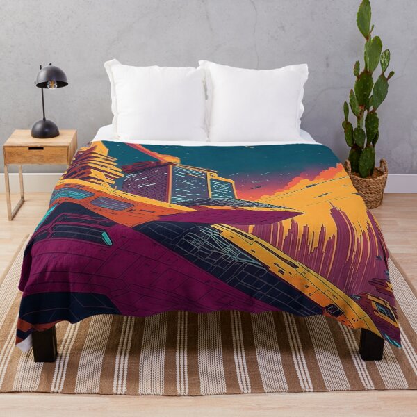Item preview, Futuristic Punk Utopia: Retro Cyber City Art Print designed and sold by MindWave THC.