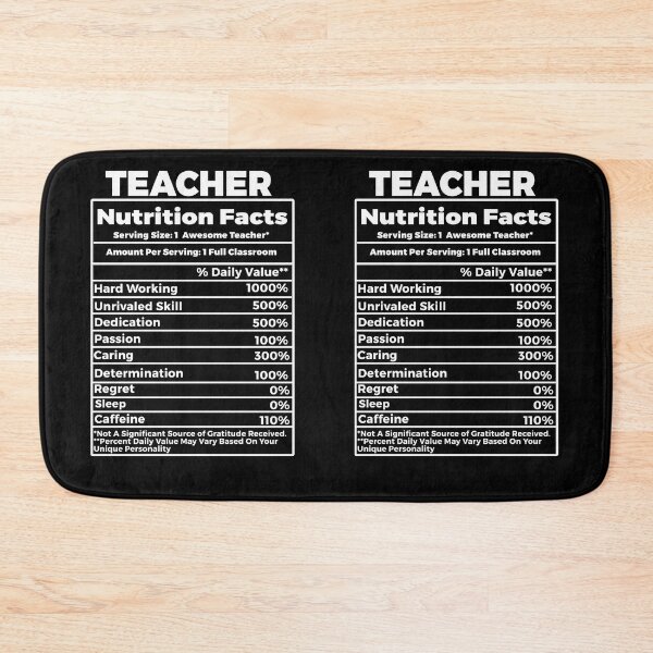 Item preview, Teacher Nutritional Facts One Awesome Teacher designed and sold by TeesYouWant.