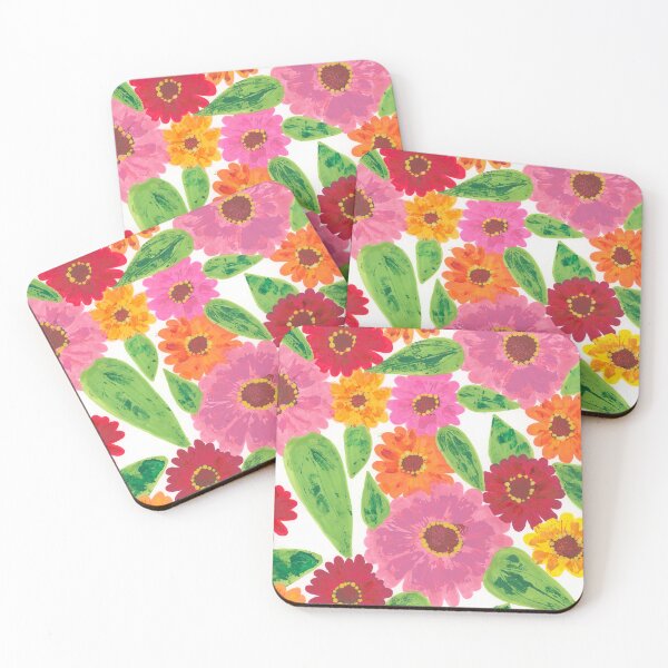 Item preview, Zinnias, extra large designed and sold by SpareRoomArts.