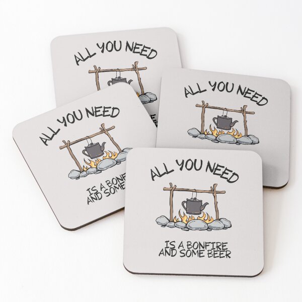 Item preview,  All you need is a bonfire and some beer - Funny Camping Quote designed and sold by unique things.