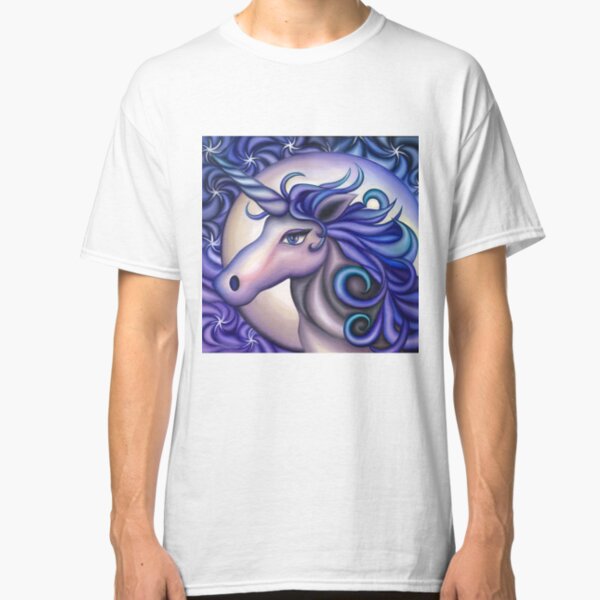 Unicorn with Moon and Stars Classic T-Shirt