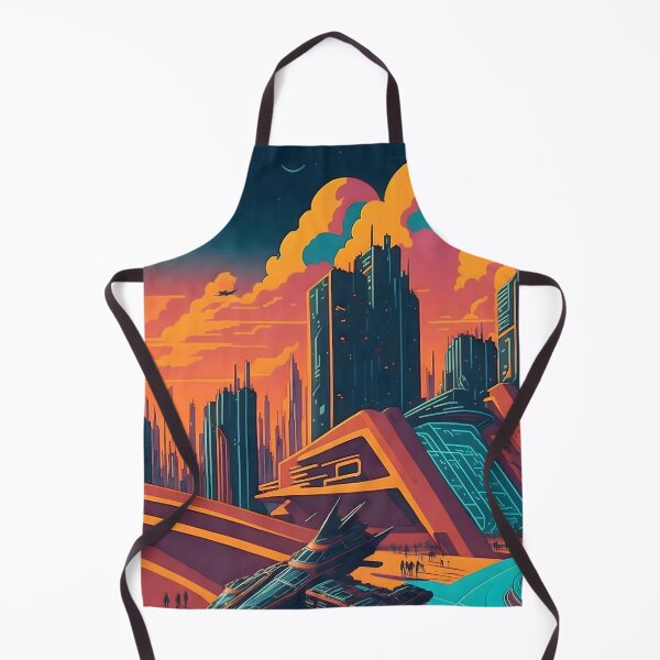 Item preview, Futuristic Punk Utopia: Retro Cyber City Art Print designed and sold by MindWave THC.