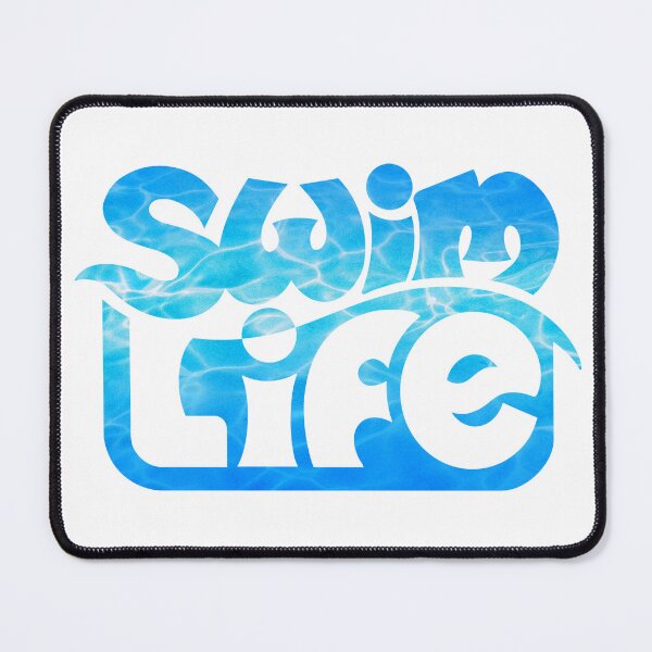 Item preview, Swim Life letters - Coolpool Blue color designed and sold by tchotchkekitsch.