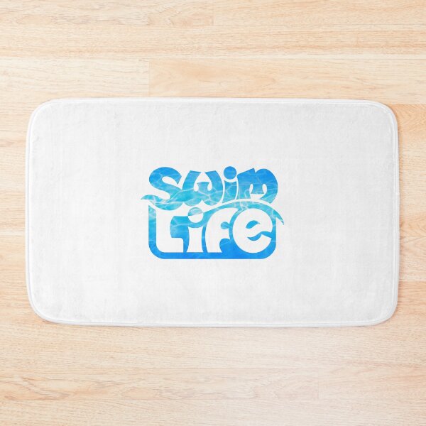Item preview, Swim Life letters - Coolpool Blue color designed and sold by tchotchkekitsch.