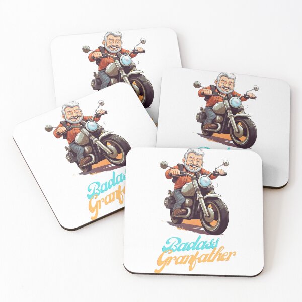 Item preview, Badass Grandfather on a motorbike designed and sold by Dan Edwards.