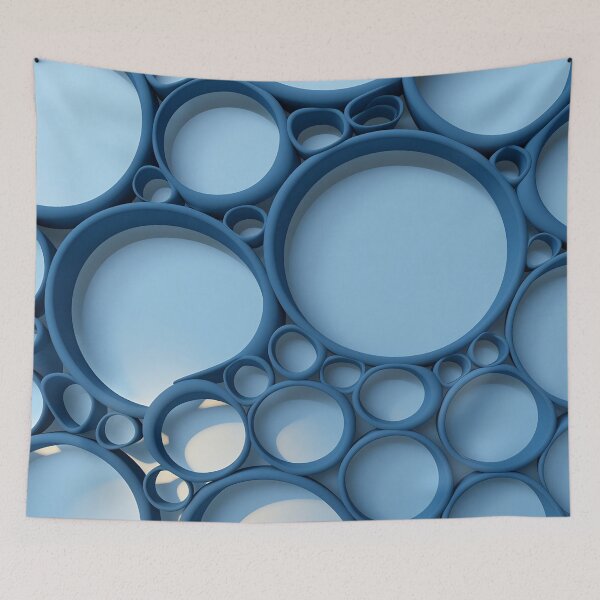 Item preview, Blue background with a set of dots, an abstract image. In the style of infinity nets. designed and sold by anytka.