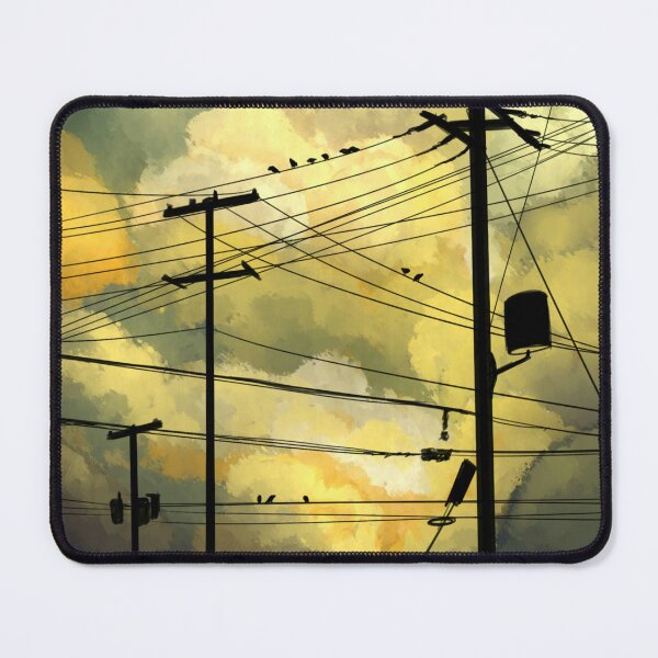 Item preview, green sky telephone wires designed and sold by Maysoulrose.