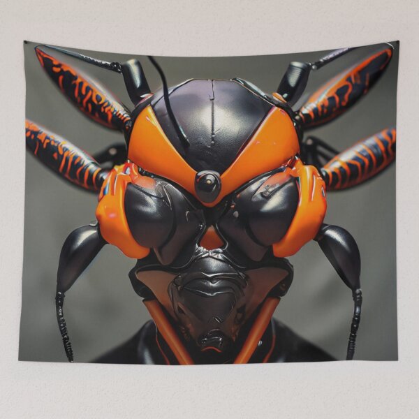 Item preview, Orange and metal ant insect designed and sold by jsebouvi.