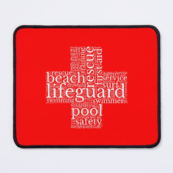 Item preview, Lifeguard Red Word Cloud Cross designed and sold by TeesYouWant.