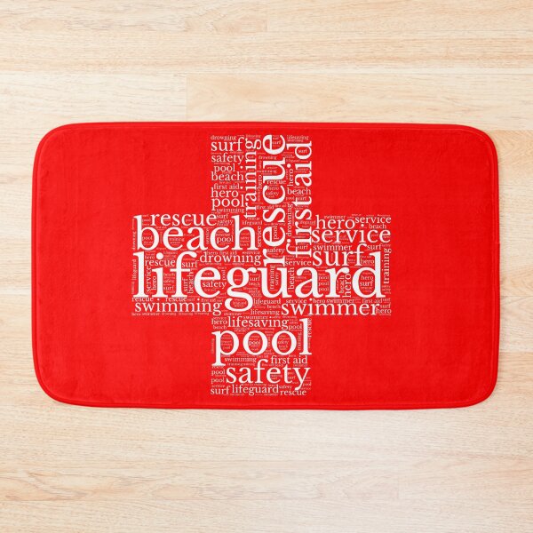 Item preview, Lifeguard Red Word Cloud Cross designed and sold by TeesYouWant.