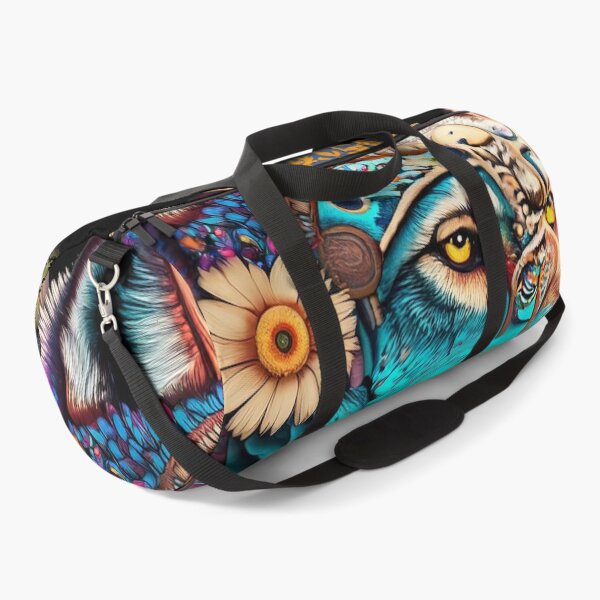Item preview, colorful wolf with flowers designed and sold by czarnyfeniks.