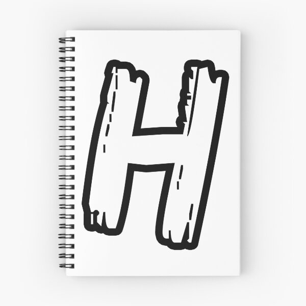 Item preview, H  A BRUSH STYLE CAPITAL INITIAL T-SHIRT MODERN MINIMALIST FONT LOGO TYPEFACE LETTERING TYPOGRAPHY MONOGRAM TEE designed and sold by prezziefactory.