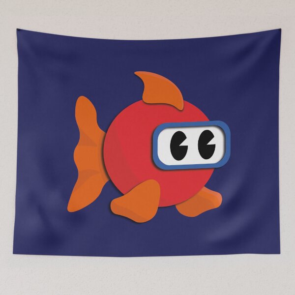 Item preview, Cartoon style fish with papercut effect designed and sold by LuisAl1600.