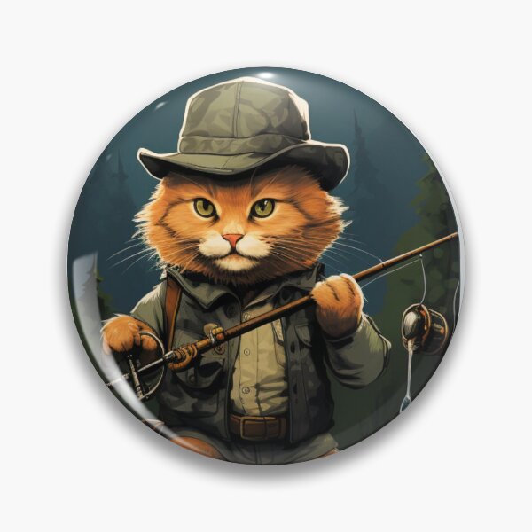Item preview, Cat On Fish Cat Fisherman  designed and sold by ArtFromBeyond.
