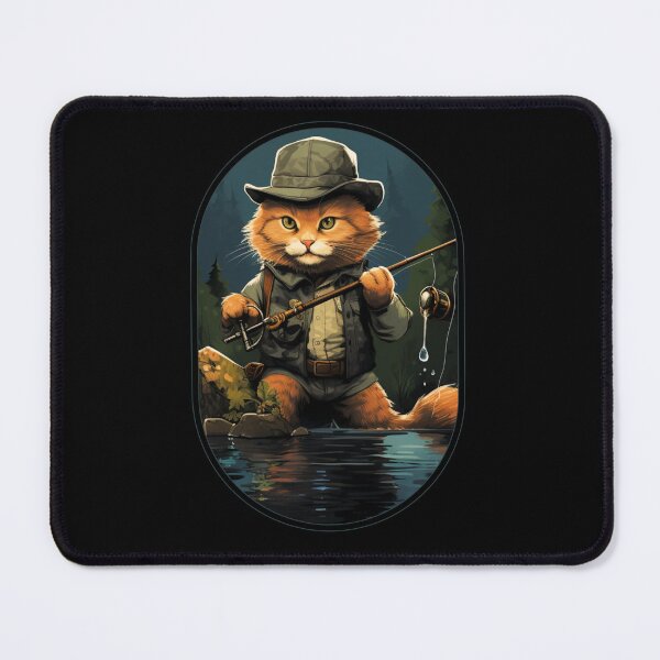Item preview, Cat On Fish Cat Fisherman  designed and sold by ArtFromBeyond.