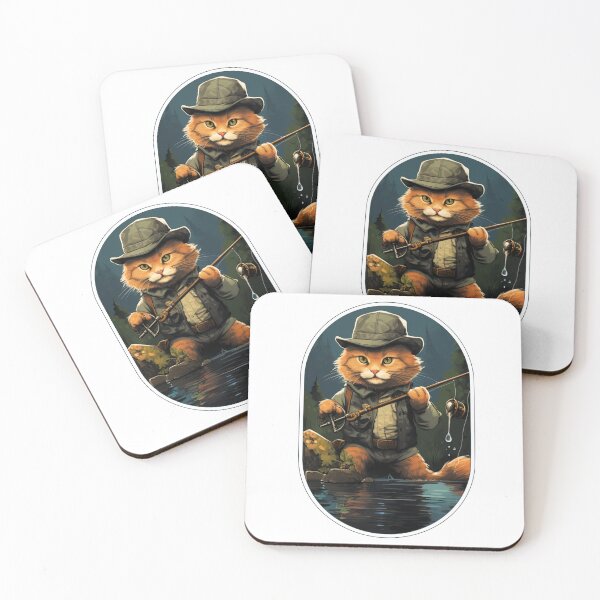 Item preview, Cat On Fish Cat Fisherman  designed and sold by ArtFromBeyond.