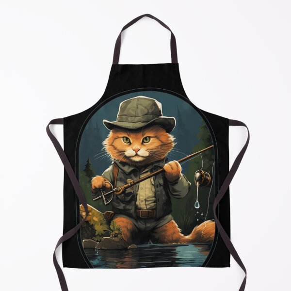 Item preview, Cat On Fish Cat Fisherman designed and sold by ArtFromBeyond.