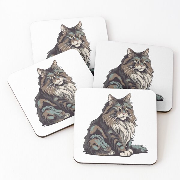 Item preview, Majestic Norwegian Forest Cat Breeds with 'Fur Forest' Graphic designed and sold by DooodleGod.