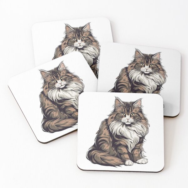 Item preview, Majestic Norwegian Forest Cat Breeds with 'Fur Forest' Graphic designed and sold by DooodleGod.