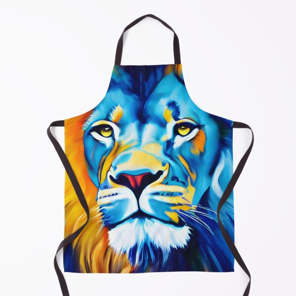 Item preview, Lion 5 Blue Yellow designed and sold by christineiris.