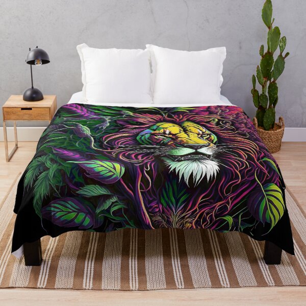 Aperçu de l'œuvre Rasta Lion Bourgeons Cannabis Street Arts créée et vendue par MindWave THC.