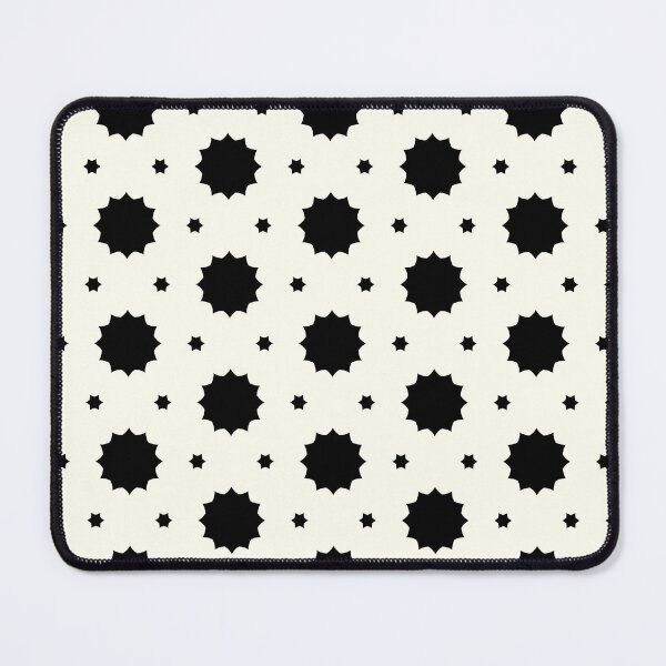 Item preview, Black and White Repeat Pattern; Black Stars on White Background designed and sold by WoollyOrbit2000.