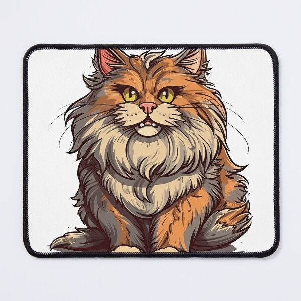 Item preview, Illustrations: Playful Norwegian Forest Cat Designs for Adorable Cat designed and sold by DooodleGod.