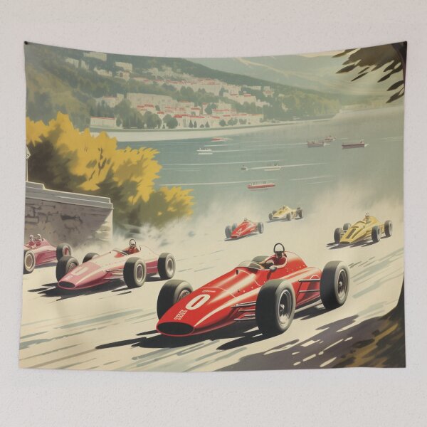 Item preview, A Vintage Poster of the 1950 Pau Grand Prix designed and sold by GoodOldVintage.