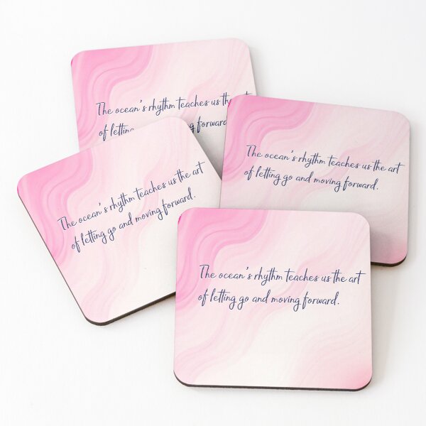 Item preview, Ocean Quotes: Letting Go (pink) designed and sold by blue-planet-art.