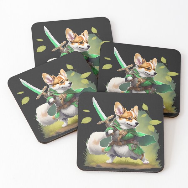 Item preview, Greenwarden Corgi Druid, Fantasy cartoon dog designed and sold by DBPauwels.
